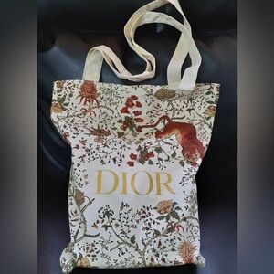 Christian Dior Tote Bag 2023 Red Tiger Flower Bird White New Rare CD Novelty